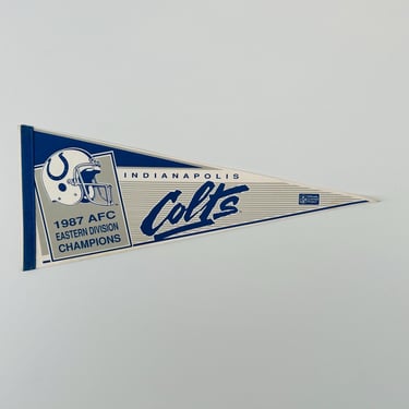 Vintage 1987 Indianapolis Colts AFC Eastern Division Champions NFL Football Pennant 