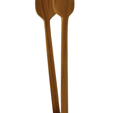 Teak Oval Tongs