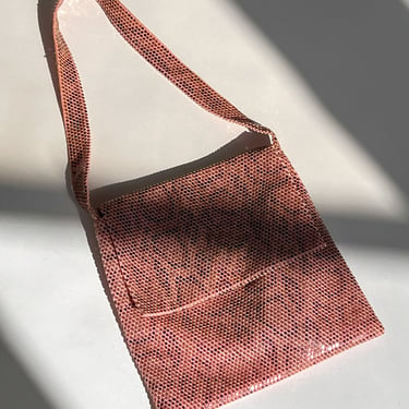 Pink Metal Mesh Handbag