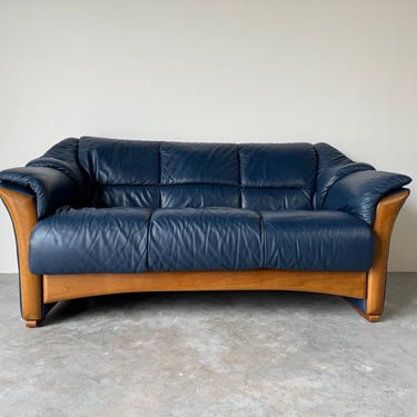 Ekornes Stressless 'Oslo'  Leather Loveseat  Sofa,  Norway 