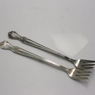 vintage Old Company Plate pickle forks set of two 