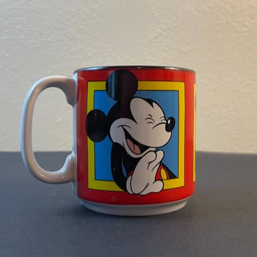 Vintage 1990s Disney Faces of Mickey Mouse Coffee Mug 