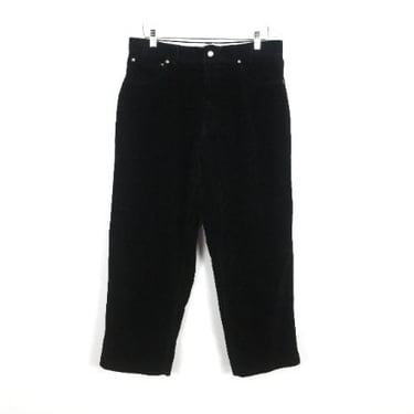 vintage 90s y2k black CORDUROY workwear baggy vintage pants -- size 33x25 skater short leg pants -- excellent condition! 