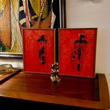 Original Abstract Oil Paintings Attributed To Jack Lashua 