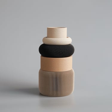 Minimum Design: Modular Wooden NU Vase #3