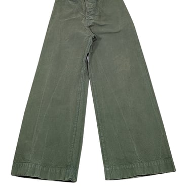 Jesse Kamm - Olive Green Cotton Canvas Wide Leg Pants Sz 10