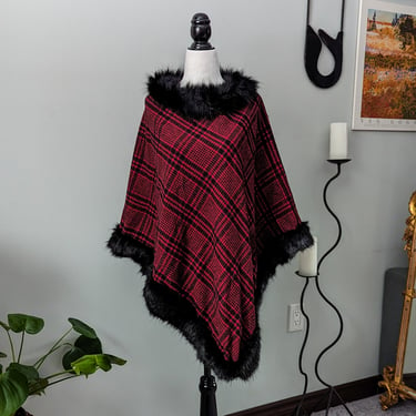 Vintage Chepie Bliss Plaid Shawl Cover-up 