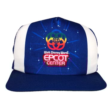 Vintage 80s Walt Disney World “Epcot Center” Promotional Mesh SnapBack Trucker Hat Cap 