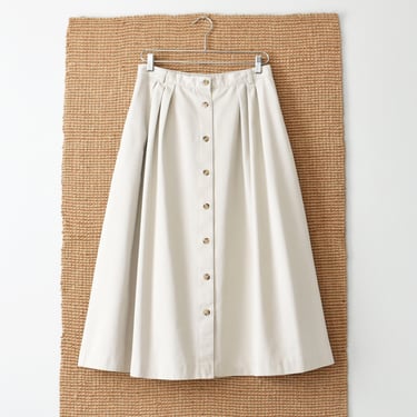 vintage L.L. Bean cotton button front midi skirt 