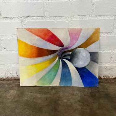 Rainbow Swirl & Ball Painting by Ernesto Bonilla 