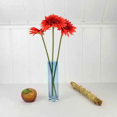 Vase flashed glass blue glass vase studio glass 50s 60s art glass glass brocante flower vase vintage design modern retro 