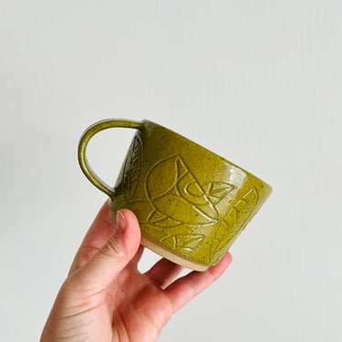 Green Flower Mug