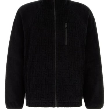 Fendi Men Black Terry Fabric Sweatshirt