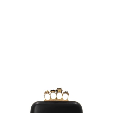 Mcqueen Women 'Skull Four Ring’ Clutch