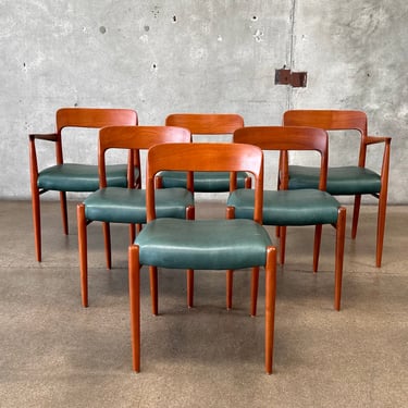 Set Of Six Niels Otto Moller For J.L. Mollers Danish Teak Dining Chairs