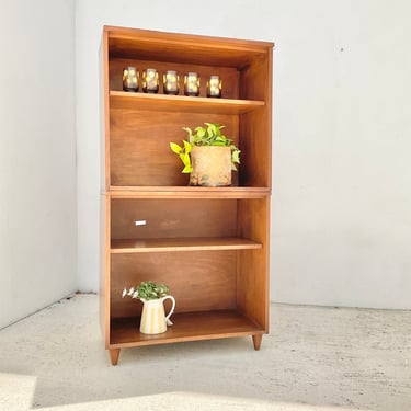 Midcentury Walnut Wooden Stackable Shelves