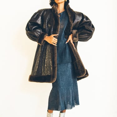 Yves Saint Laurent Textured Shearling Coat