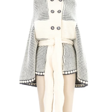 Nina Ricci Knit Cape Coat