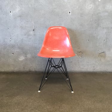 Eames Eiffel Shell Chair DSR Orange Fiberglass by Herman Miller
