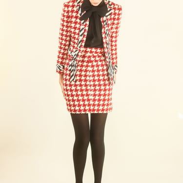 Moschino Houndstooth Skirt Suit 
