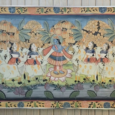 Framed Antique Indian Textile