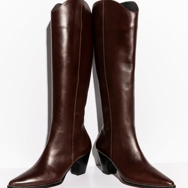 RACHEL COMEY Brown Leather Tall Pointed Boots (Sz. 8)
