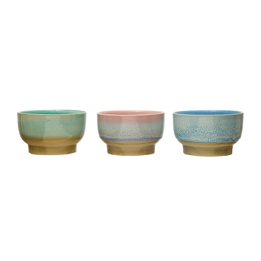 BMV Stoneware Bowls with Reactive Glass