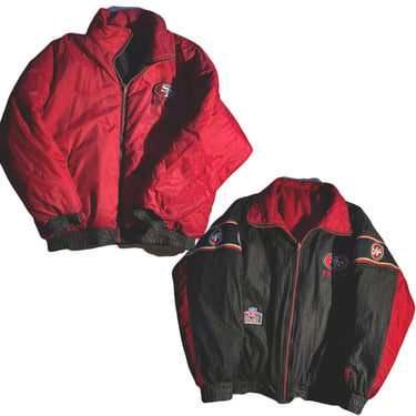 Vintage Early 90s San Francisco SF 49ers Apex One Kangaroo Style Puffer Jacket - XL