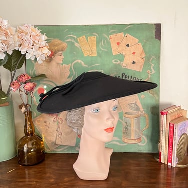 Vintage 1950s pinwheel cocktail hat 