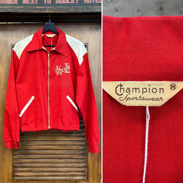 Vintage 1940’s “Champion” Label Two-Tone Athletic Twill Varsity Jacket, 40’s Jacket, Vintage Fraternity, Vintage Top, Vintage Clothing 