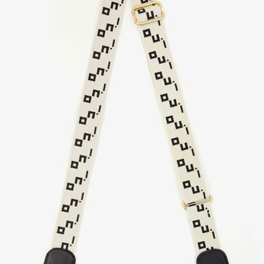 Adjustable Webbing Strap - Cream w/ Black Oui