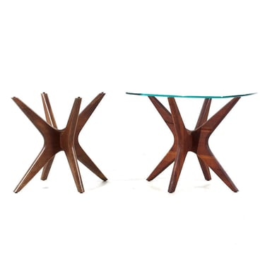 Adrian Pearsall for Craft Associates Walnut Jacks Side Tables - Pair - mcm 