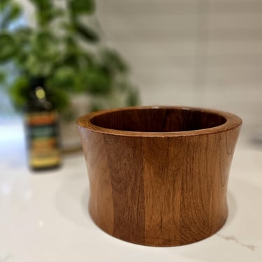 Vintage Danish Teak Wood Bowl | Nissen Denmark Teak 