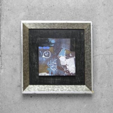 Brutalist Oil on Canvas, Unknown Artist, 1970s 