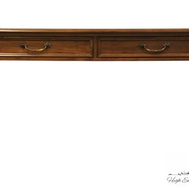 HENREDON FURNITURE Bookmatched Walnut Italian Neoclassical Tuscan Style 48" Accent Console / Sofa Table 