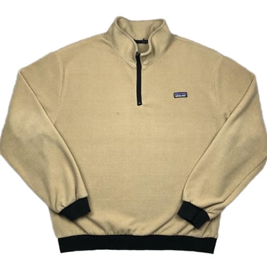 Vintage 90s/Y2K Patagonia Beige/Tan Quarter Zip Fleece Pullover Size Large 