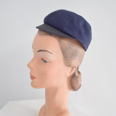 Vintage Boys' Navy Blue Eton Cricket Cap 
