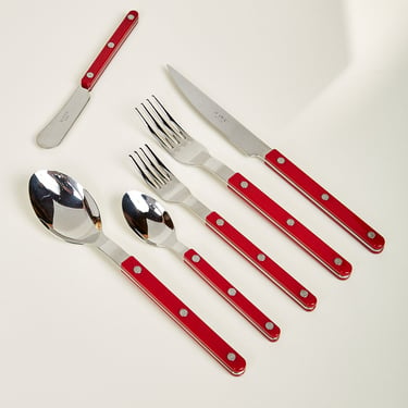 Stainless Steel Flatware in Red