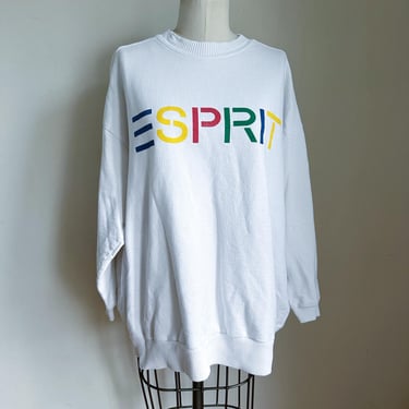 Vintage 1990s Esprit Logo Crewneck Sweatshirt / L 