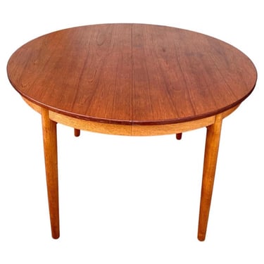 Danish Modern X-Long Dining Table Attributed to Henning Kjærnulf in Oak & Teak