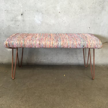 Custom Made Bench With Hairpin Legs