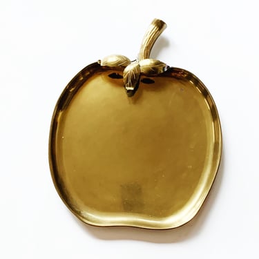 Vintage Brass Apple Tray by Sarreid of Spain 