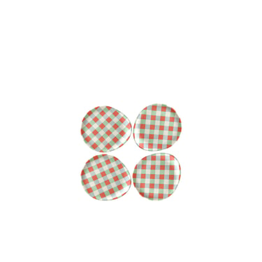 Gingham Coasters, Set of 4