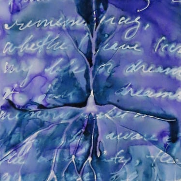 Living or Dreaming: Original ink painting on yupo of neuron - neuroscience art literature 