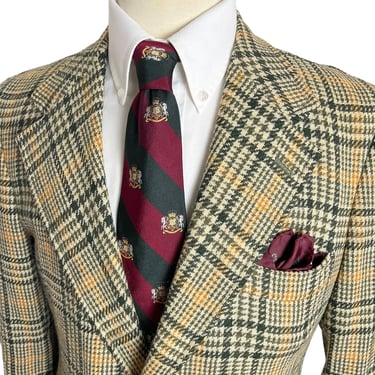 Vintage 1970s BROOKS BROTHERS Wool TWEED Wool Blazer ~ 40 R ~ Brooksgate ~ jacket / sport coat ~ Preppy / Ivy League / Trad ~ Glen Plaid 