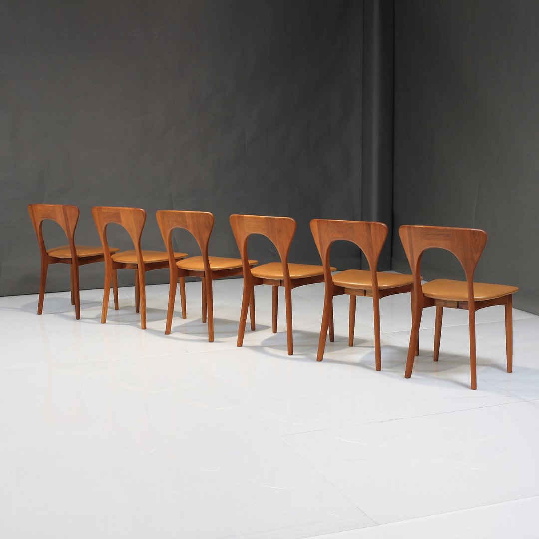 Mid Century Danish Teak Dining Chairs Set of 6 ReVision Furniture