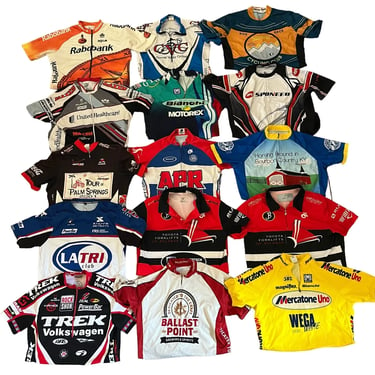 Lot of 15 Cycling Jerseys Izumi Trek Bianchi Primal Sponeed