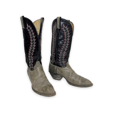 Vintage HONDO 2-Tone Cowboy Boots ~ 10 1/2 B ~ Western / Rockabilly / Ranchwear ~ 