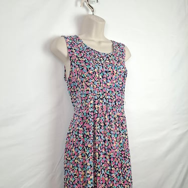 Vintage 90s Floral Tank Dress, Size Medium 