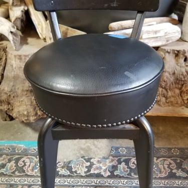 Small Swivel Upholstered Low Back Bar and Counter Stool